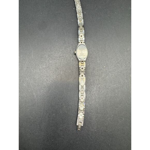 Elgin EG197ST Women's Bracelet Watch Diamond Style Accents MOP Dial Silver Tone - Picture 6 of 9